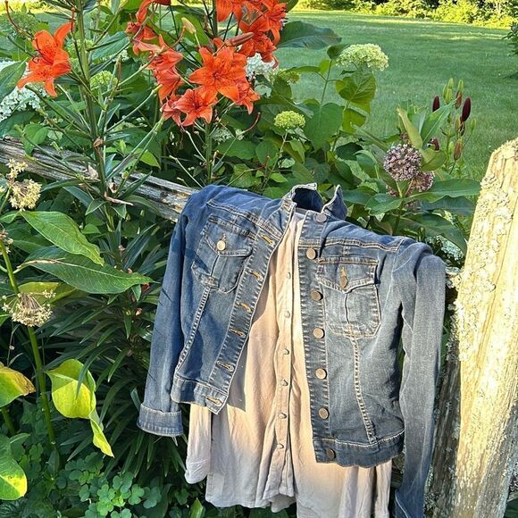 KUT from the Lloyd Amelia Jacket Denim Jean Jacket Medium - Picture 9 of 11